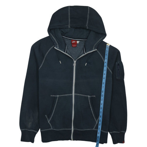 Nike Men's Blue Full Zip Hoodie Size M Cotton Blend