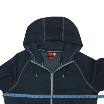 Nike Men's Blue Full Zip Hoodie Size M Cotton Blend