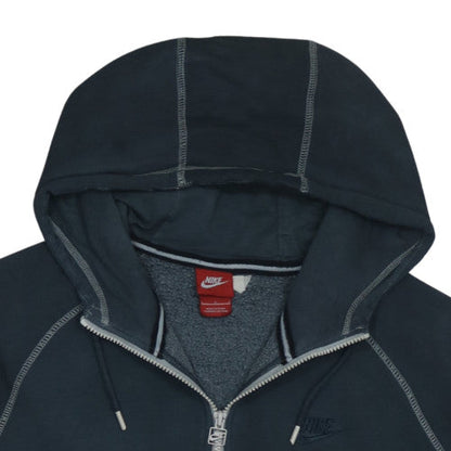 Nike Men's Blue Full Zip Hoodie Size M Cotton Blend