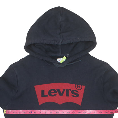 Levi's Men's Blue Pullover Hoodie M Logo Graphic Fleece Sweatshirt