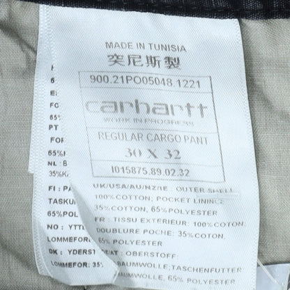 Carhartt Men’s Blue Regular Cargo Jeans 30x32 Cotton Canvas