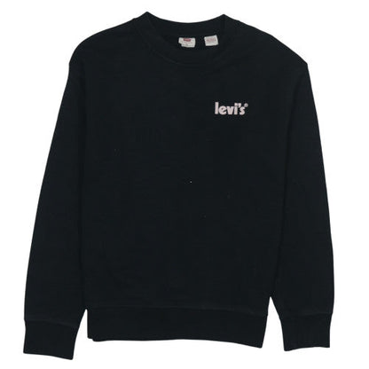 Levi's Men's Black XS Crew Neck Pullover Logo Sweatshirt