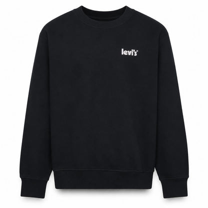 Levi's Men's Black XS Crew Neck Pullover Logo Sweatshirt