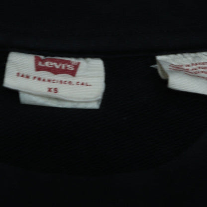 Levi's Men's Black XS Crew Neck Pullover Logo Sweatshirt