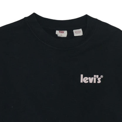 Levi's Men's Black XS Crew Neck Pullover Logo Sweatshirt