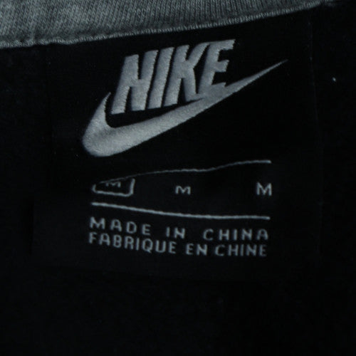 Nike Men's Black Crew Neck Fleece Sweatshirt Medium Regular Fit