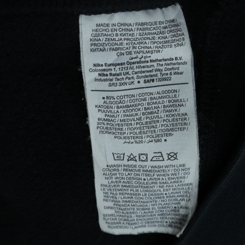 Nike Men's Black Crew Neck Fleece Sweatshirt Medium Regular Fit