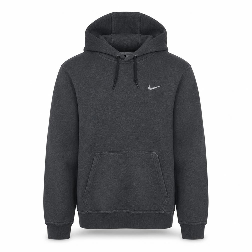 Nike Men's Grey Pullover Hoodie M Regular Fit Fleece Sweatshirt