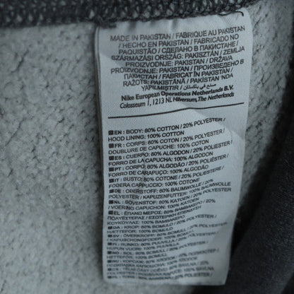 Nike Men's Grey Pullover Hoodie M Regular Fit Fleece Sweatshirt