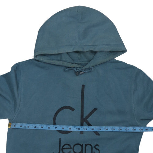 Calvin Klein Jeans Men's Blue Logo Pullover Hoodie Size S