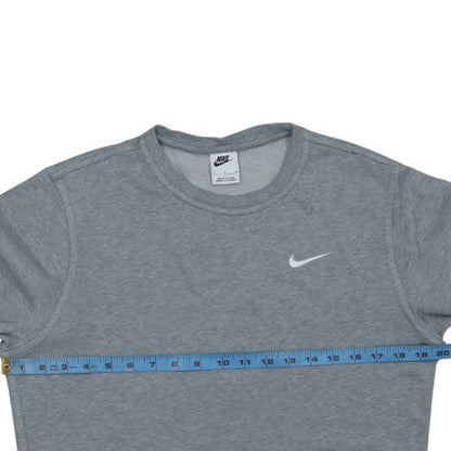 Nike Men's Grey Small Crew Neck Pullover Sweatshirt