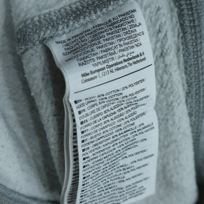 Nike Men's Grey Full Zip Hoodie L Regular Fit Sportswear