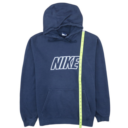Nike Men's Blue Pullover Hoodie L Fleece Logo Sportswear