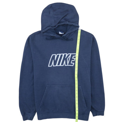 Nike Men's Blue Pullover Hoodie L Fleece Logo Sportswear
