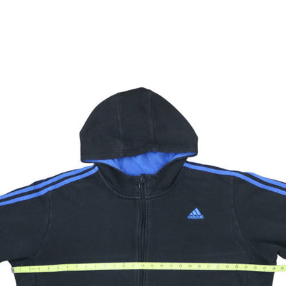 Adidas Mens Black 2XL Full Zip Fleece Hoodie Sportswear