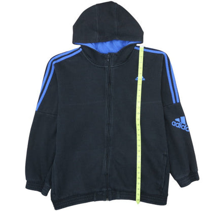 Adidas Mens Black 2XL Full Zip Fleece Hoodie Sportswear