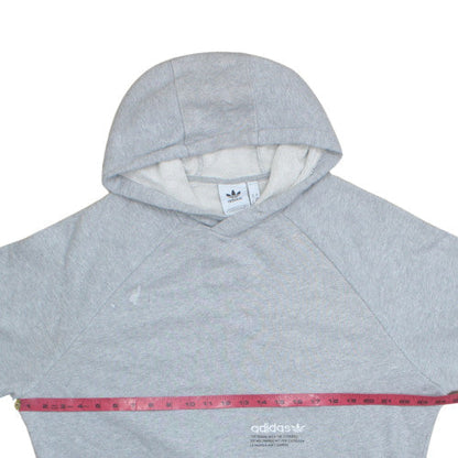 adidas Mens Grey Pullover Hoodie M Logo Graphic Sportswear