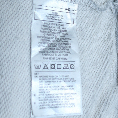 adidas Mens Grey Pullover Hoodie M Logo Graphic Sportswear