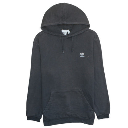 adidas Mens Black Pullover Hoodie L Regular Fit Fleece Sportswear