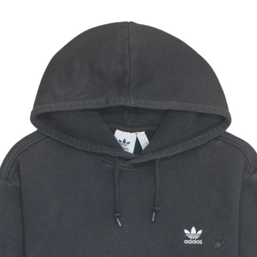adidas Mens Black Pullover Hoodie L Regular Fit Fleece Sportswear