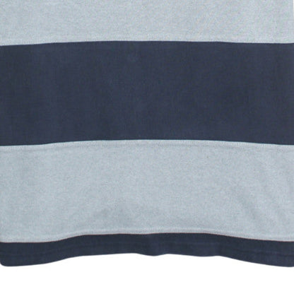 Live For Rugby Scotland Men's Blue Striped Polo Shirt L Short Sleeve