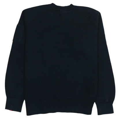 Nike Men's Black Crew Neck Pullover Sweatshirt L Fleece Logo Detail