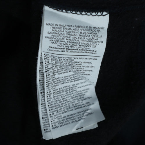 Nike Men's Black Crew Neck Pullover Sweatshirt L Fleece Logo Detail