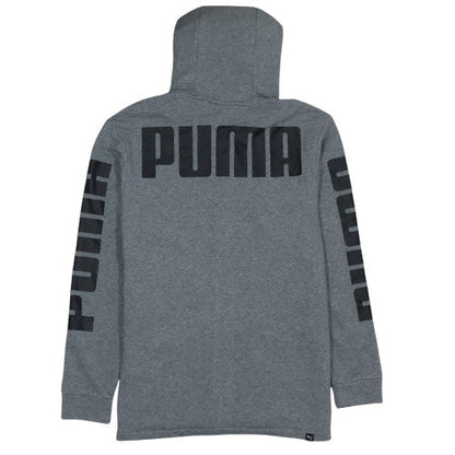 Puma Men’s Grey Full Zip Hoodie Size S Logo Graphic Sportswear