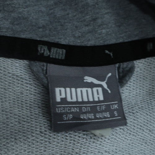 Puma Men’s Grey Full Zip Hoodie Size S Logo Graphic Sportswear