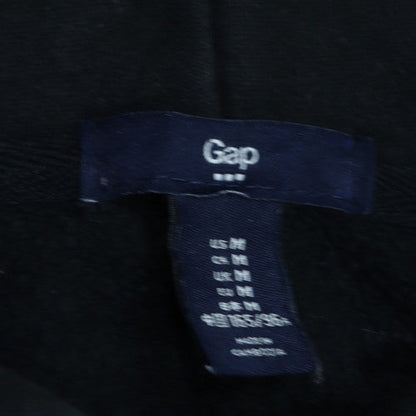 GAP Men Black Full Zip Hoodie M Logo Fleece Sweatshirt