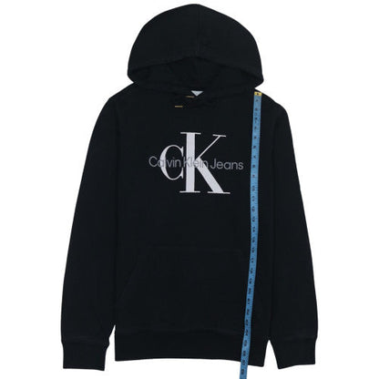 Calvin Klein Jeans Men's Black L Pullover Hoodie with Logo