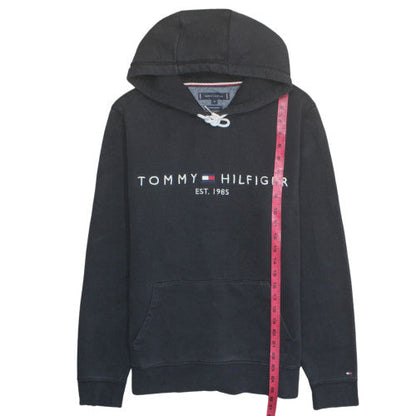 Tommy Hilfiger Men's Black Pullover Hoodie M Organic Cotton