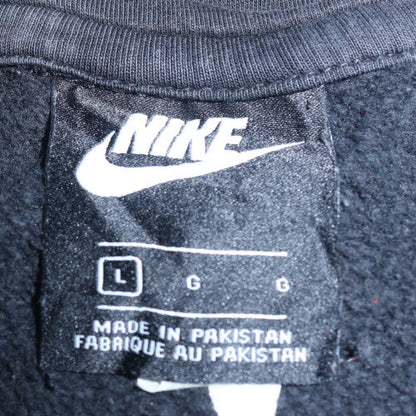 Nike Men's Black Pullover Hoodie L Fleece Logo Sportswear