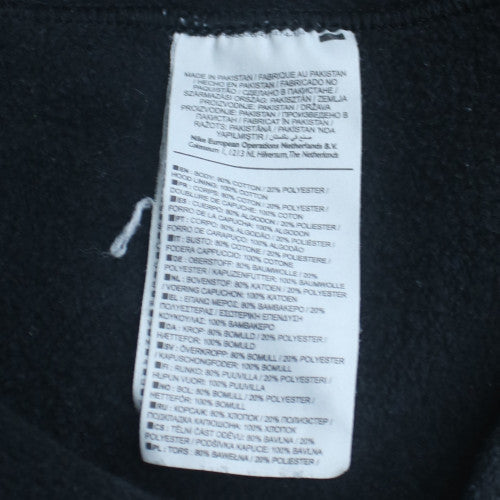 Nike Men's Black Pullover Hoodie L Fleece Logo Sportswear