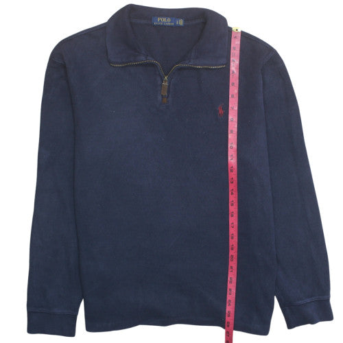 Ralph Lauren Men's Blue 1/2 Zip Cotton Sweatshirt Size L