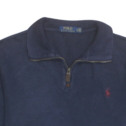Ralph Lauren Men's Blue 1/2 Zip Cotton Sweatshirt Size L