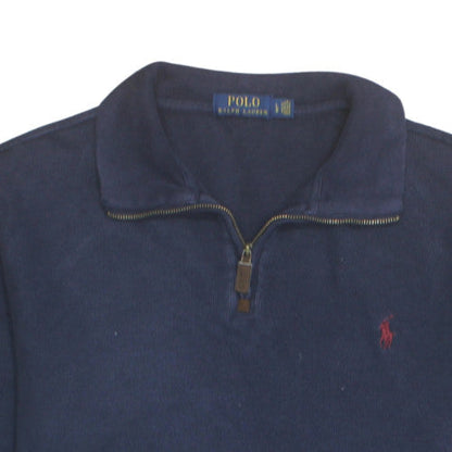 Ralph Lauren Men's Blue 1/2 Zip Cotton Sweatshirt Size L