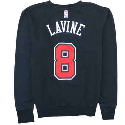 Jordan NBA Chicago Bulls LaVine 8 Black Sweatshirt Mens Small Crew Neck