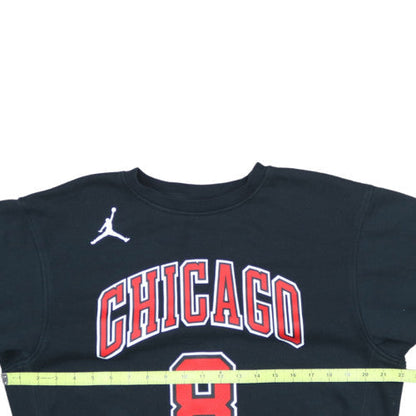 Jordan NBA Chicago Bulls LaVine 8 Black Sweatshirt Mens Small Crew Neck
