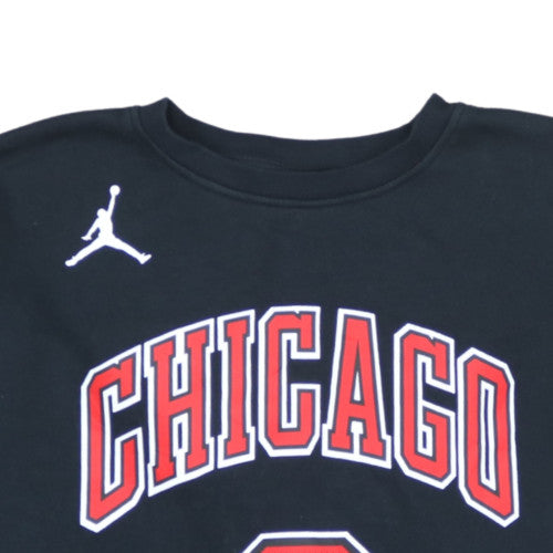 Jordan NBA Chicago Bulls LaVine 8 Black Sweatshirt Mens Small Crew Neck