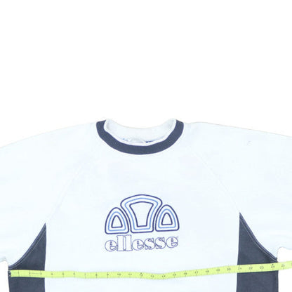 Ellesse Mens White Logo Pullover Sweatshirt Size L