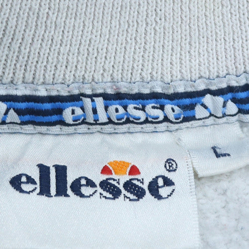 Ellesse Mens White Logo Pullover Sweatshirt Size L