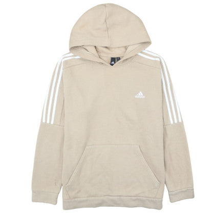 Adidas Men Beige Pullover Hoodie L Beige Fleece Sportswear
