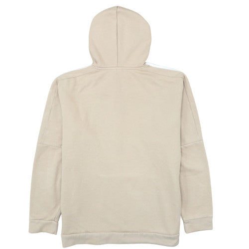 Adidas Men Beige Pullover Hoodie L Beige Fleece Sportswear