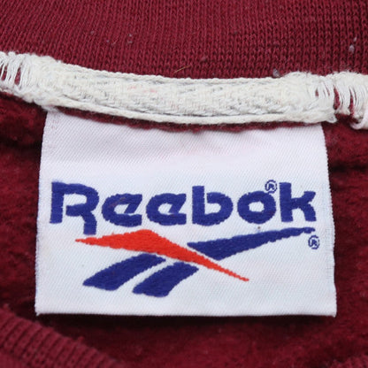 Reebok Men's Red Embroidered Logo Sweatshirt Size L Retro Pullover