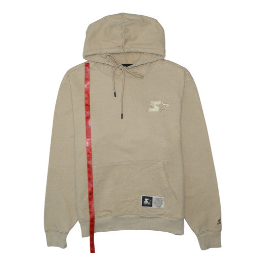 Starter Men's Beige Pullover Hoodie Medium Fleece Regular Fit