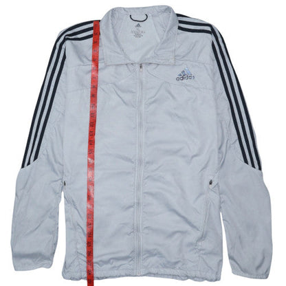 Adidas Men's White XL Windbreaker Running Jacket