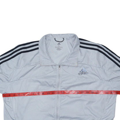 Adidas Men's White XL Windbreaker Running Jacket