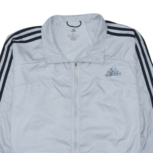 Adidas Men's White XL Windbreaker Running Jacket