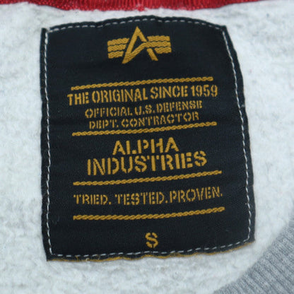 Alpha Industries Men's Grey NASA Crew Neck Sweatshirt Size S
